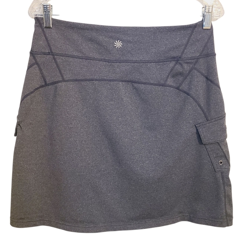 Athleta | Women's Gray Athleisure Golf or Tennis Skorts (Size Medium Tall) - Picture 14 of 14